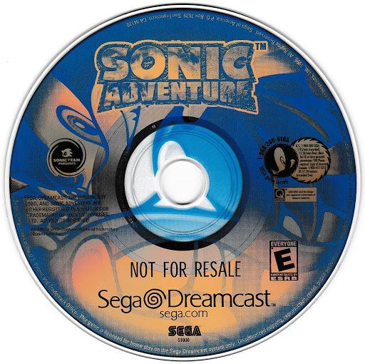 SONIC ADVENTURE NOT FOR RESALE (CD ONLY) (usagé)