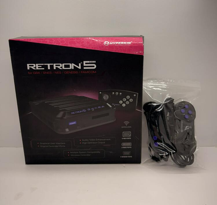 RETRON 5 + 2 CONTROLLERS HYPERKIN (COMPLETE IN BOX) (usagé)