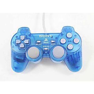 CONTROLLER CLEAR BLUE SONY WITH JOYSTICK (PS1) (usagé)