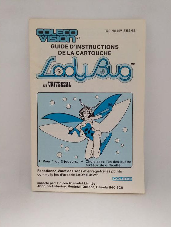 COLECOVISION LADY BUG (COMPLETE IN BOX) (usagé)