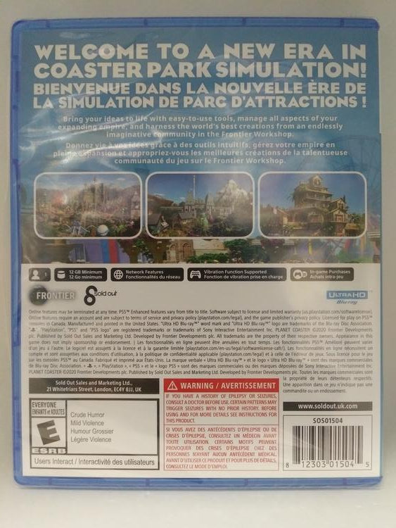 PLANET COASTER CONSOLE EDITION (usagé)