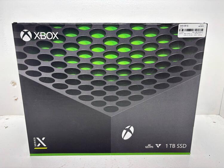 XBOX SERIES X + 1 CONTROLLER + (COMPLETE IN BOX / WHITE CONTROLLER) (usagé)