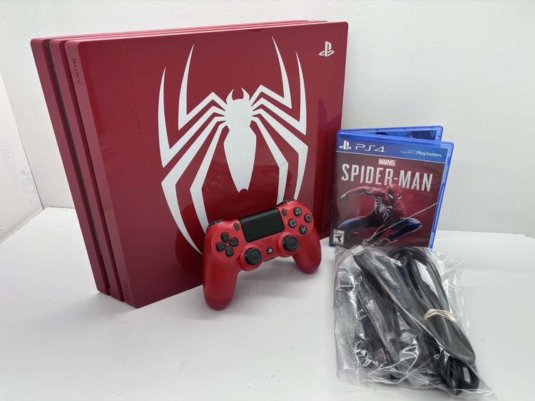 PLAYSTATION 4 PRO SPIDER-MAN LIMITED EDITION W/ GAME - NO SPIDER-MAN CONTROLLER (usagé)