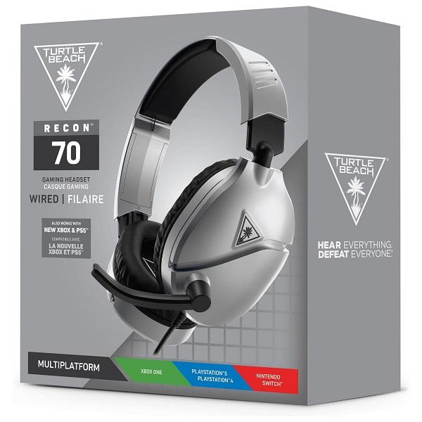 HEADSET TURTLE BEACH EAR FORCE RECON 70 SILVER (PS5 / PS4 / XBOX SERIES / XBOX ONE / SWITCH / SWITCH 2 / PC) (usagé)