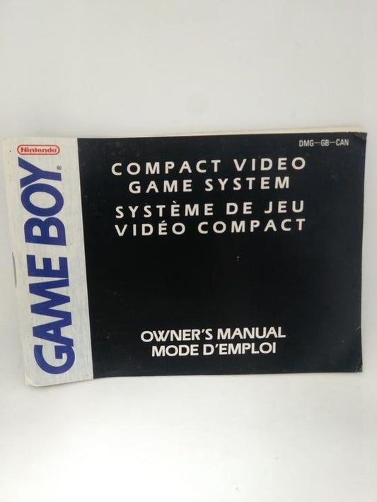 GB GAME BOY SYSTEM INSTRUCTION BOOKLET BILINGUAL (usagé)
