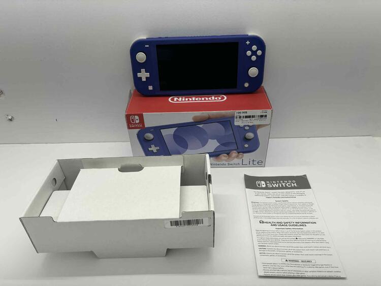 NINTENDO SWITCH LITE BLUE + CASE BUNDLE (COMPLETE IN BOX)