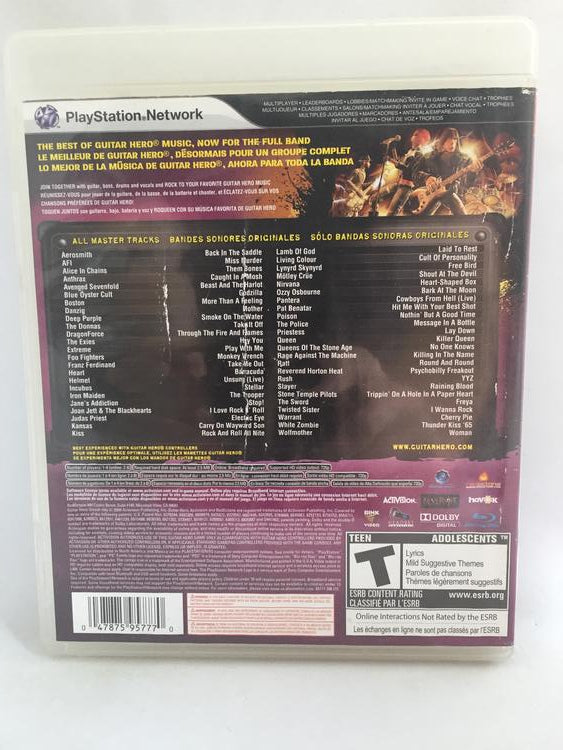 PS3 GUITAR HERO SMASH HITS (BOX ONLY) (usagé)