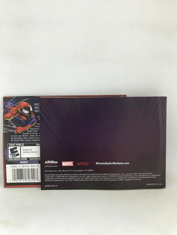 GBA ULTIMATE SPIDER-MAN INSTRUCTION BOOKLET BILINGUAL (usagé)
