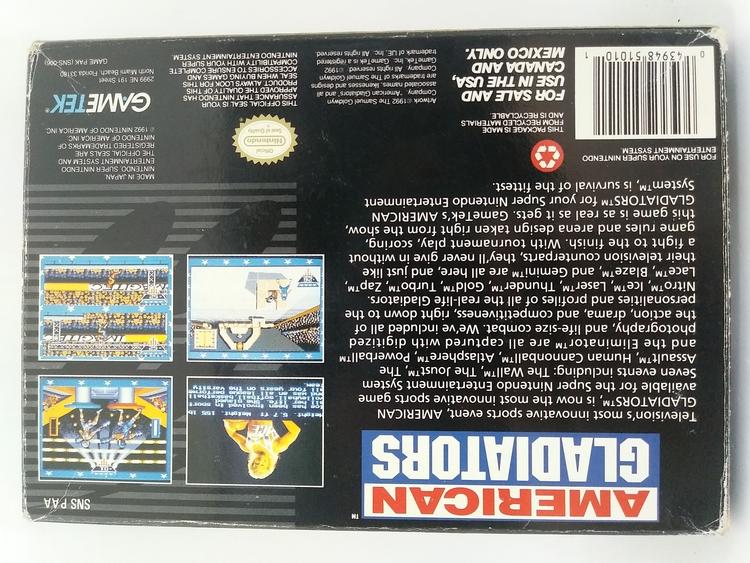 SNES AMERICAN GLADIATORS (BOX ONLY) (used)