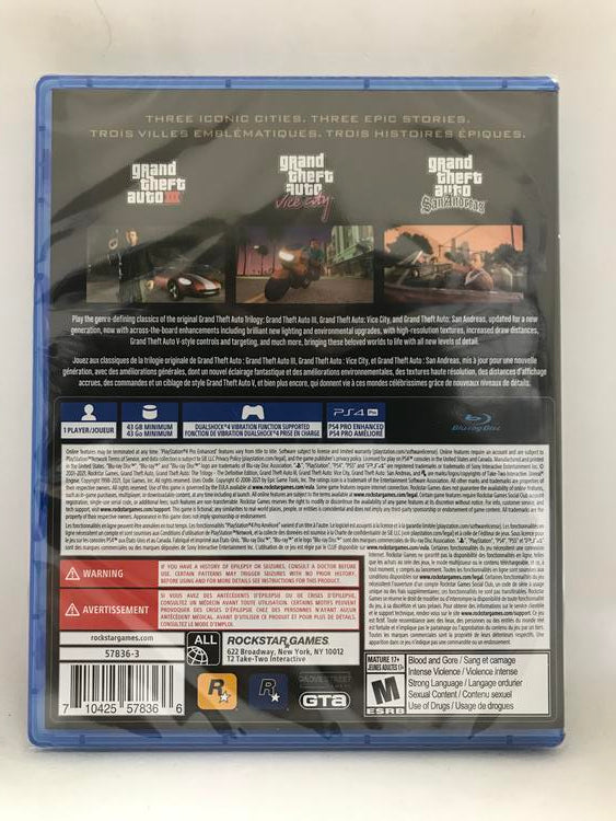 GRAND THEFT AUTO TRILOGY THE DEFINITIVE EDITION (usagé)