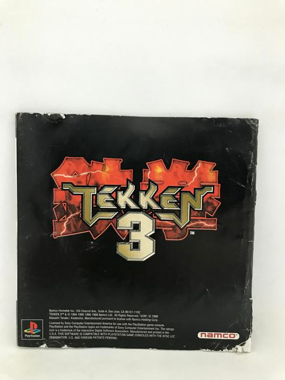 PS1 TEKKEN 3 INSTRUCTION BOOKLET ENGLISH (usagé)