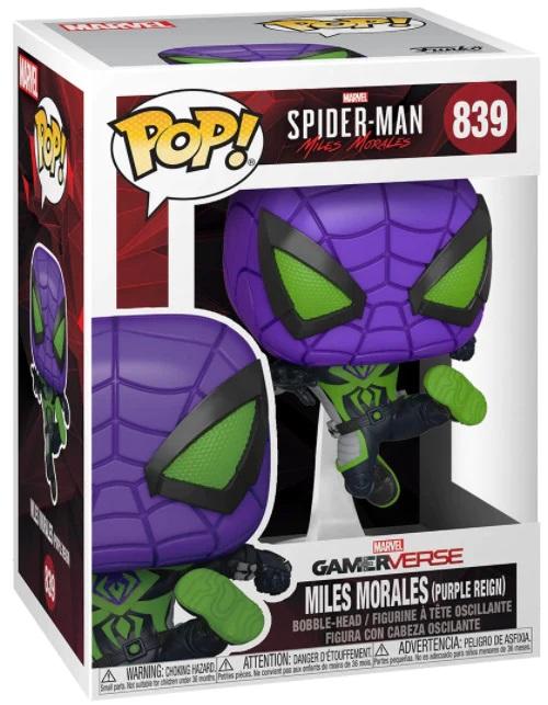 POP SPIDER-MAN MILES MORALES MILES MORALES (PURPLE REIGN) 839