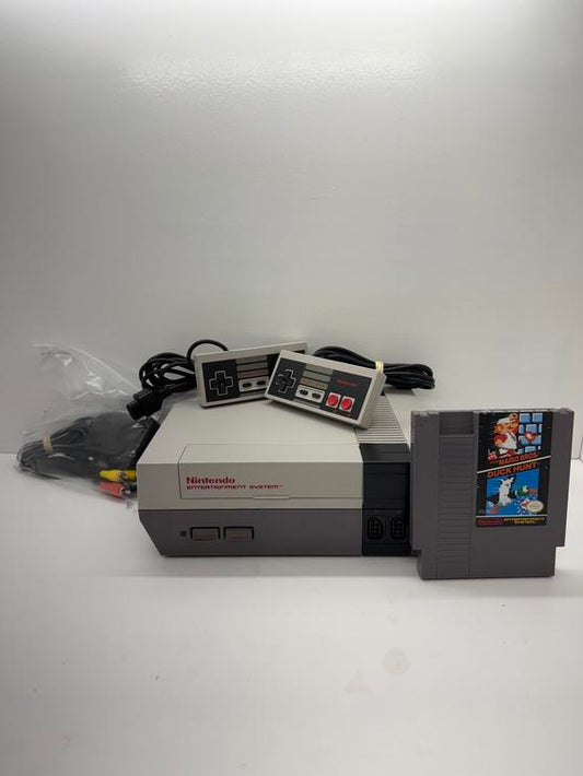 NINTENDO ENTERTAINMENT SYSTEM + 2 CONTROLLERS + SUPER MARIO BROS. (usagé)
