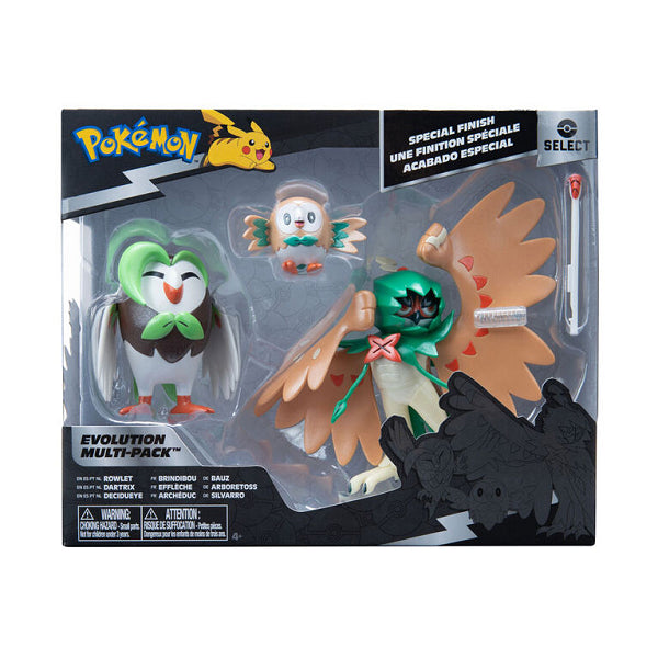 POKEMON SELECT EVOLUTION PACK ROWLET, DARTRIX, DECIDUEYE (usagé)