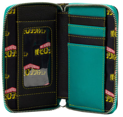 LOUNGEFLY MY HERO ACADEMIA DEKU ZIP WALLET (usagé)