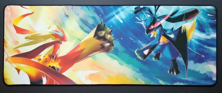 POKEMON LUCARIO VS BLAZIKEN (TAPIS DE BUREAU) (usagé)