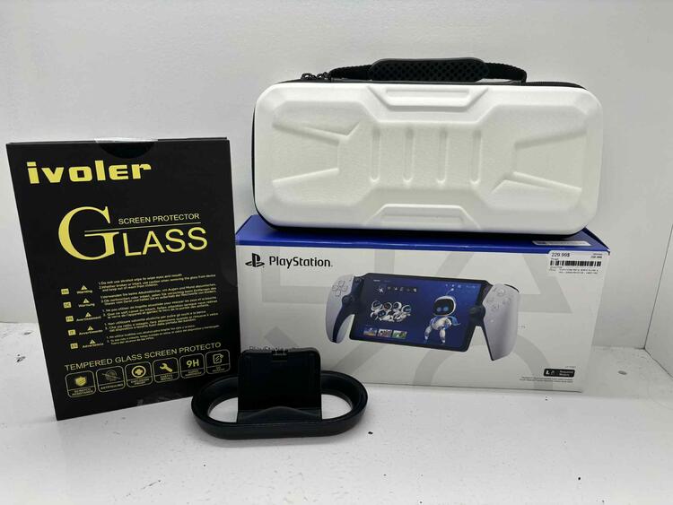 PLAYSTATION PORTAL REMOTE PLAYER WHITE + SCREEN PROTECTOR + CARRY CASE + CHARGE BASE (PS5) (usagé)