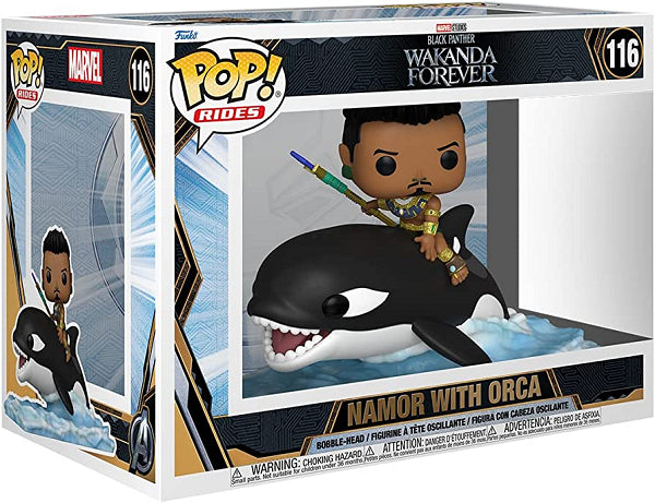 POP BLACK PANTHER WAKANDA FOREVER RIDES NAMOR WITH ORCA 116 (usagé)