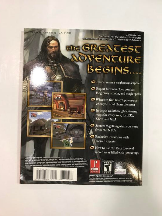 HINT BOOK THE LORD OF THE RINGS THE FELLOWSHIP OF THE RING (usagé)