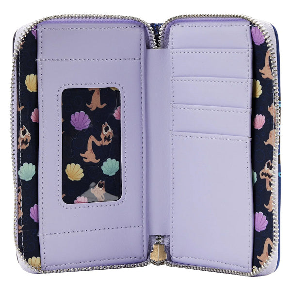 LOUNGEFLY DISNEY LITTLE MERMAID URSULA LAIR WALLET (usagé)