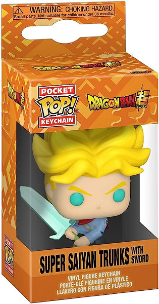 POP KEYCHAIN DRAGON BALL SUPER SUPER SAIYAN TRUNKS W/ SWORD