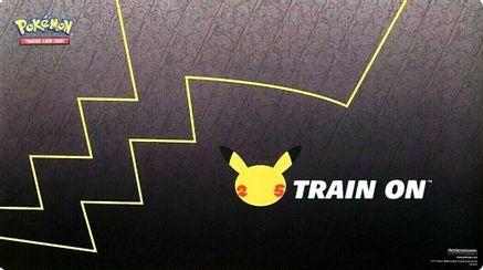 POKEMON 25TH ANNIVERSARY TRAIN ON PLAYMAT (TAPIS DE BUREAU) (usagé)
