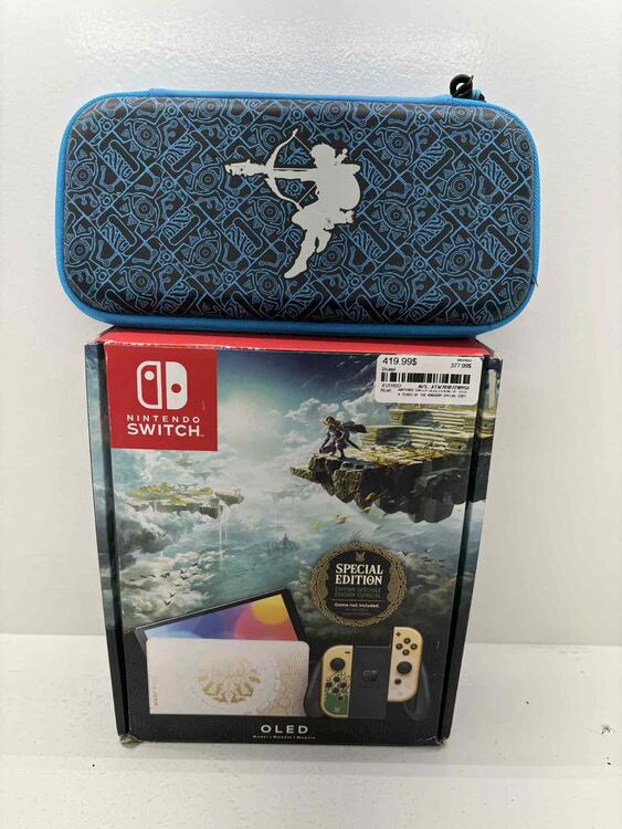 NINTENDO SWITCH OLED THE LEGEND OF ZELDA TEARS OF THE KINGDOM SPECIAL EDITION + CARRY CASE (WITH BOX) (usagé)