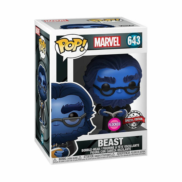 POP MARVEL BEAST 643 FLOCKED