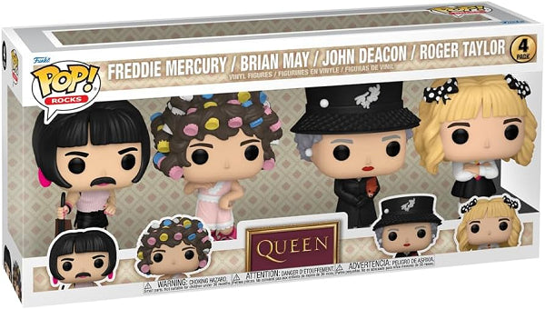 POP QUEEN FREDDIE MERCURY/BRIAN MAY/JOHN DEACON/ROGER TAYLOR 4 PACK (usagé)