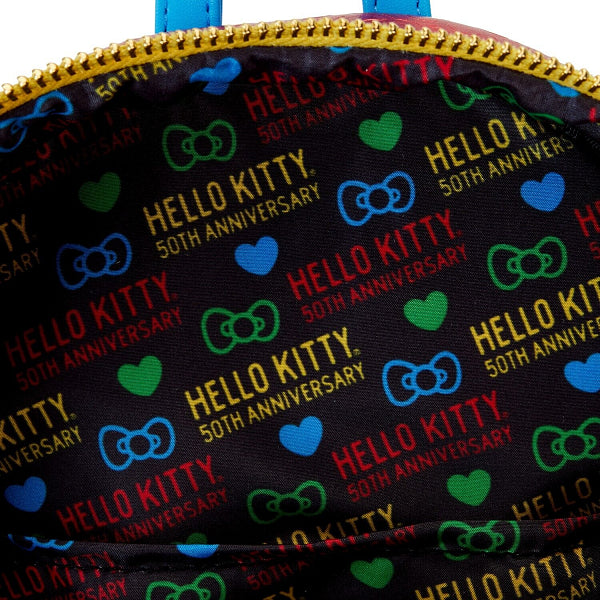 LOUNGEFLY HELLO KITTY 50TH ANNIVERSARY COIN BACKPACK