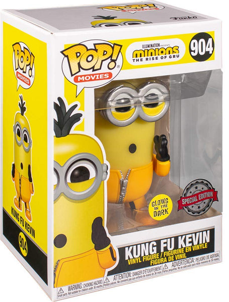 POP MINIONS KUNG FU KEVIN 904 GLOWS IN THE DARK (usagé)