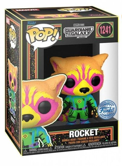 POP GUARDIANS OF THE GALAXY ROCKET 1241 BLACK LIGHT