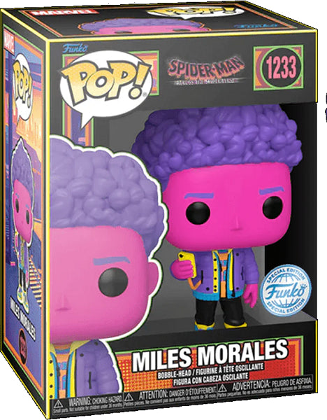 POP SPIDER-MAN ACROSS THE SPIDER-VERSE MILES MORALES 1233 BLACK LIGHT (usagé)