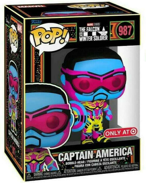 POP THE FALCON AND THE WINTER SOLDIER CAPTAIN AMERICA 987 BLACK LIGHT