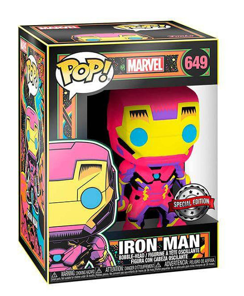 POP MARVEL IRON MAN 649 BLACK LIGHT (usagé)