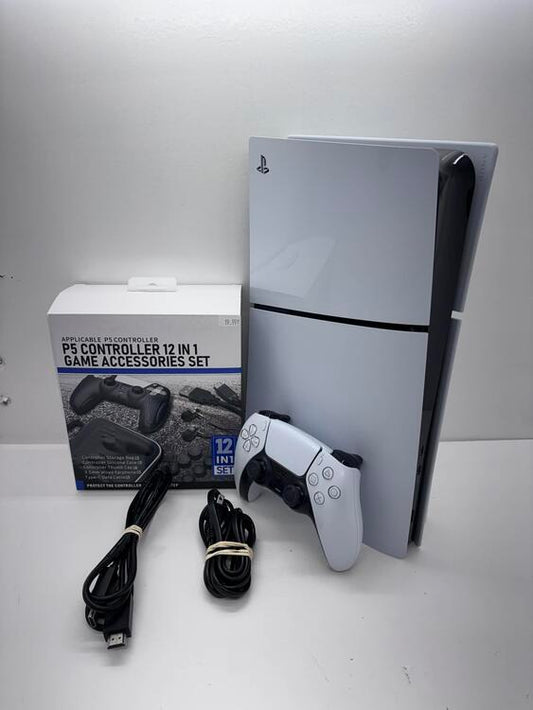 PLAYSTATION 5 SLIM DISC 1TB + 12 IN 1 ACCESSORIES (usagé)