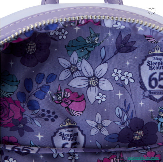 LOUNGEFLY DISNEY SLEEPING BEAUTY 65TH ANNIVERSARY BACKPACK (usagé)