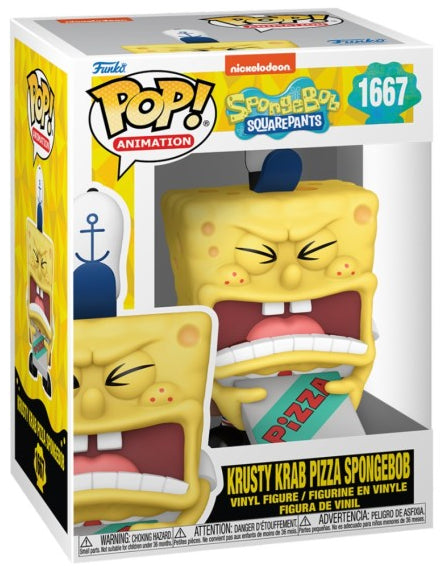 POP SPONGEBOB SQUAREPANTS KRUSTY KRAB PIZZA SPONGEBOB 1667 (usagé)