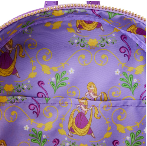 LOUNGEFLY DISNEY PRINCESS RAPUNZEL LENTICULAR MINI BACKPACK (usagé)