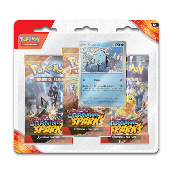 SCARLET & VIOLET SURGING SPARKS 3 PACK BLISTER (POKEMON) (usagé)