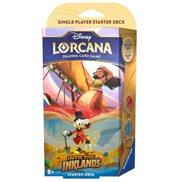 LORCANA INTO THE INKLANDS RUBY SAPPHIRE STARTER DECK (usagé)