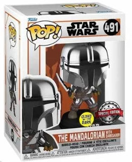 POP STAR WARS THE MANDALORIAN WITH DARKSABER 491 (SPECIAL EDITION) (usagé)