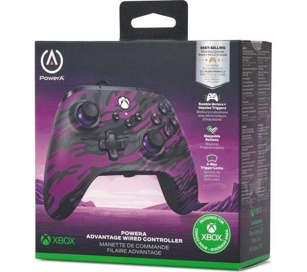 CONTROLLER ADVANTAGE WIRED PURPLE CAMO POWERA (XBOX SERIES / XBOX ONE) (usagé)