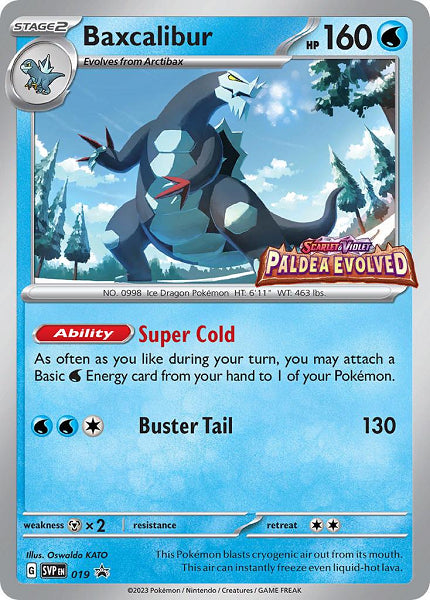 BAXCALIBUR 019/PROMO (POKEMON PALDEA EVOLVED) (usagé)