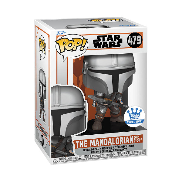 POP STAR WARS 479 - THE MANDALORIAN WITH BESKAR STAFF