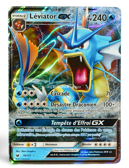 LEVIATOR GX 18/111 (POKEMON INVASION CARMIN) (usagé)