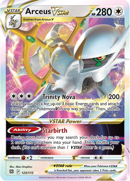 ARCEUS V STAR 123/172 (POKEMON BRILLIANT STARS (usagé)