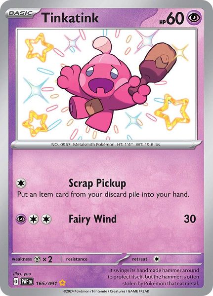 TINKATINK 165/091 (POKEMON PALDEAN FATE) (usagé)