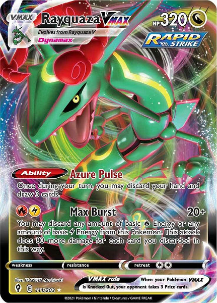RAYQUAZA VMAX 111/203 (POKEMON EVOLVING SKIES) (usagé)