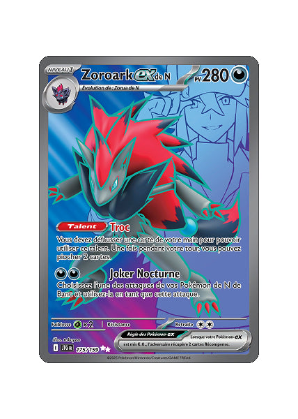 ZOROARK EX DE N 175/159 (POKEMON AVENTURE ENSEMBLE) (usagé)